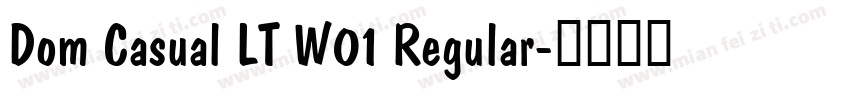 Dom Casual LT W01 Regular字体转换